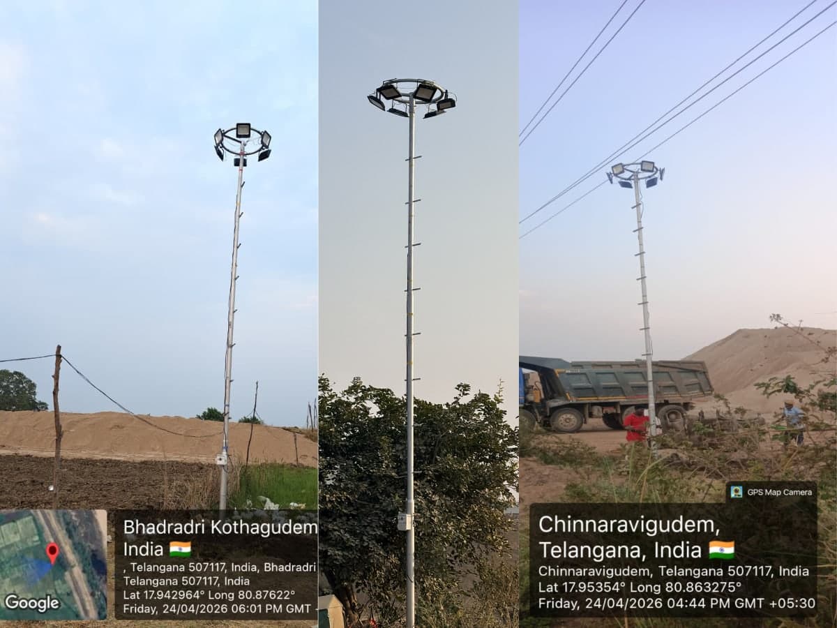 TGMDC Sand Bazaar High Mast Lighting (Bhadradri Kothagudem) cover